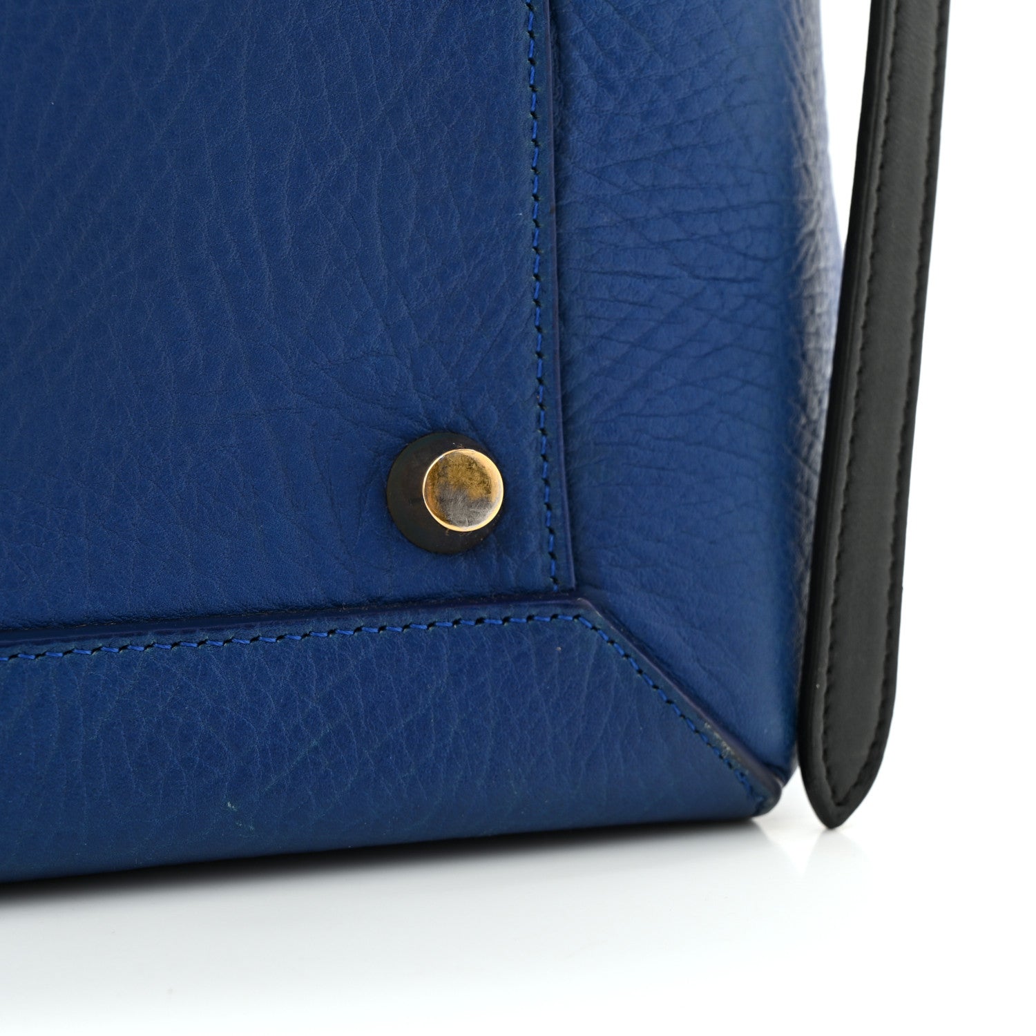 Celine Elephant Calfskin Mini Tri-Color Belt Bag Indigo 12 of 16
