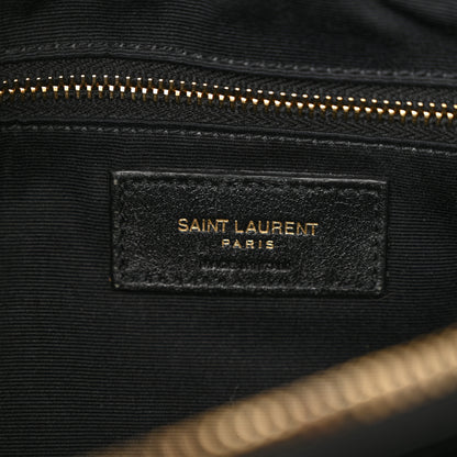 Saint Laurent Calfskin Y Quilted Monogram Medium Loulou Chain Satchel Black 7 of 15