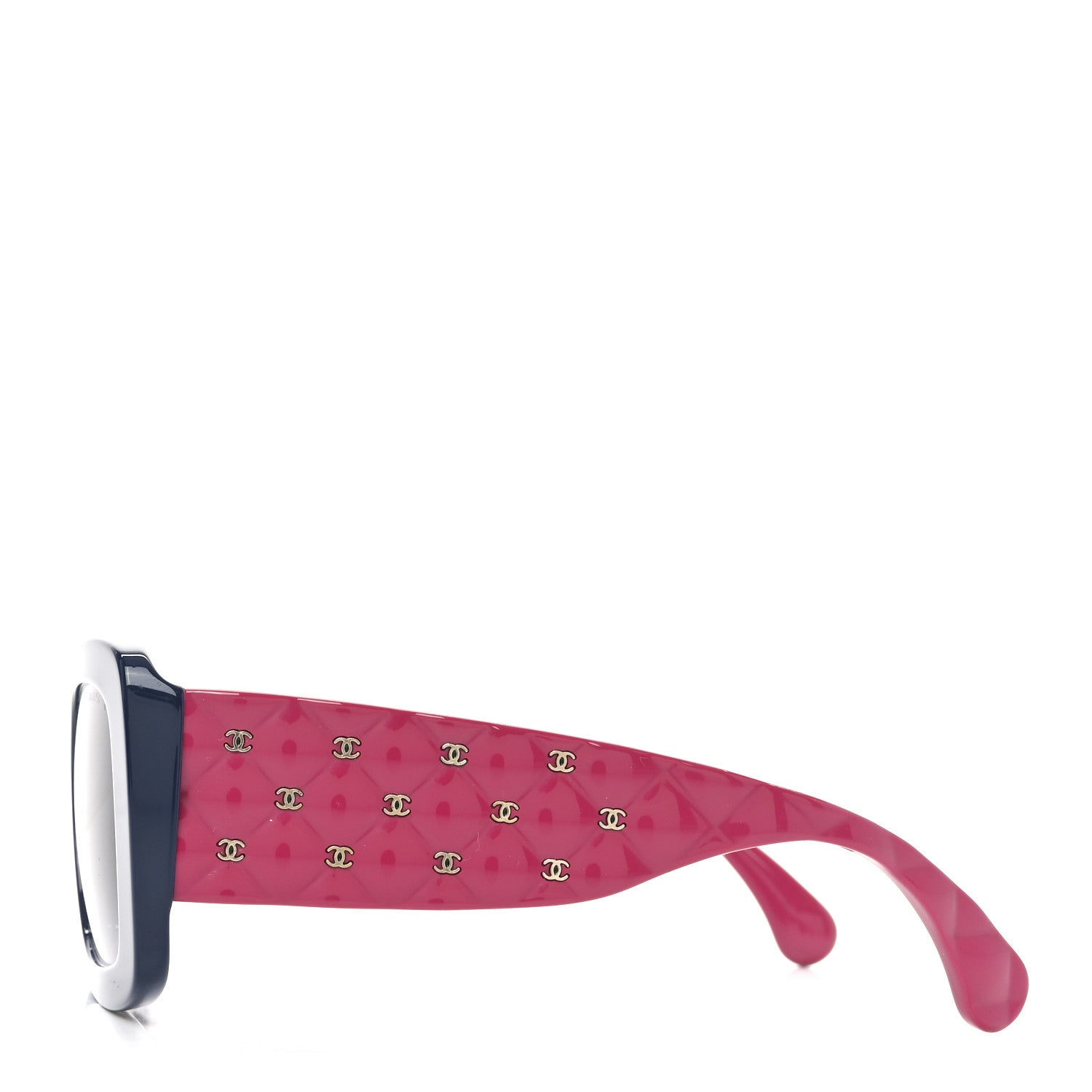 Chanel Acetate Quilted CC Rectangle Sunglasses 5483 Pink Blue 3 of 7