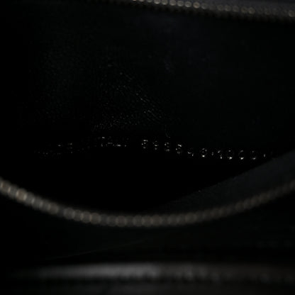 Balenciaga Shiny Calfskin Monochrome Crocodile Embossed Small Hourglass Top Handle Bag Black 7 of 10