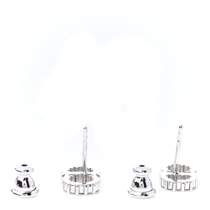 Christian Dior Strass Crystal CD Earrings Silver 3 of 3
