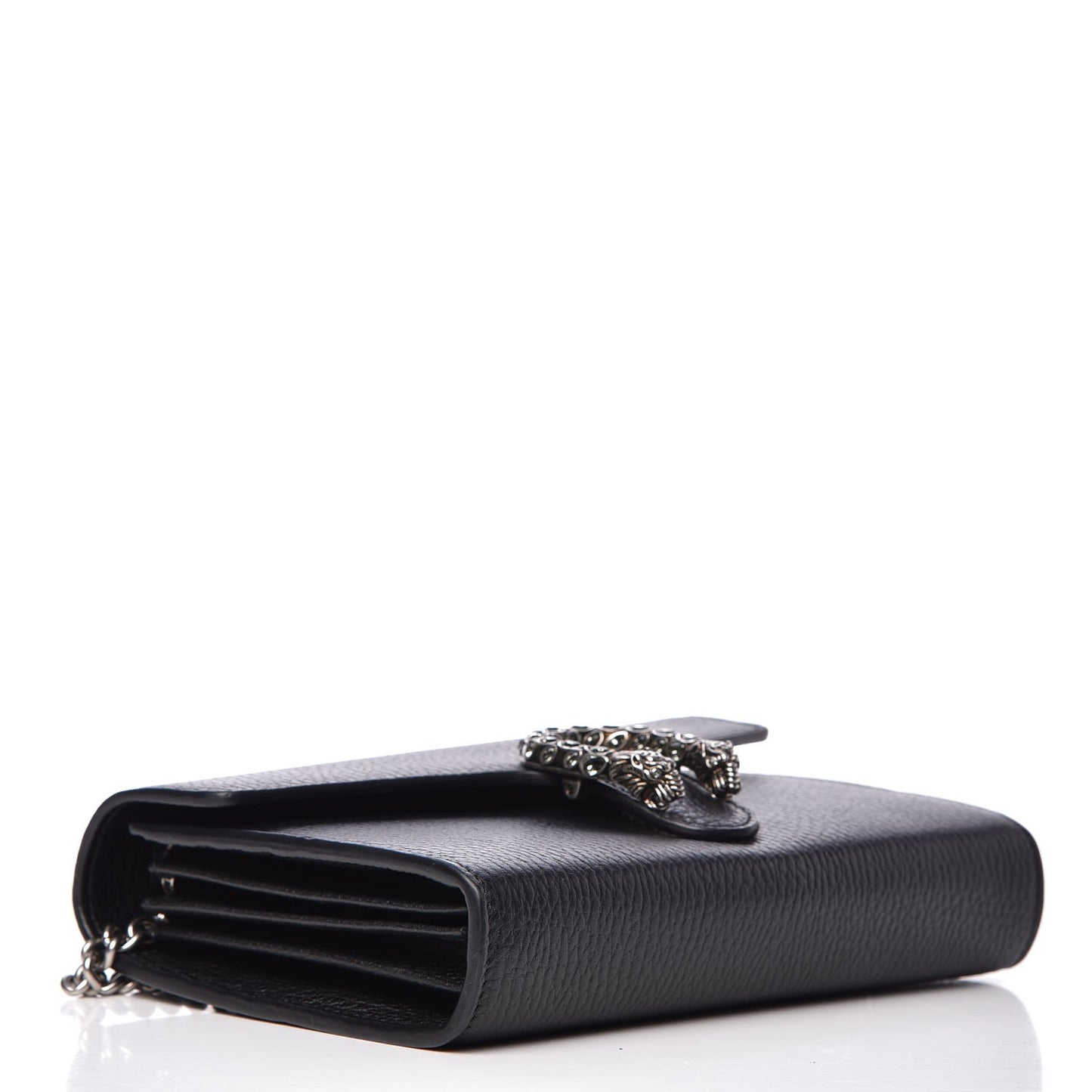 Calfskin Mini Dionysus Chain Wallet Black