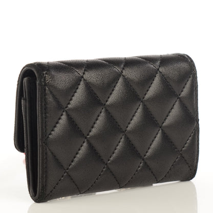Chanel Lambskin Quilted Flap Card Holder Black 3 of 8