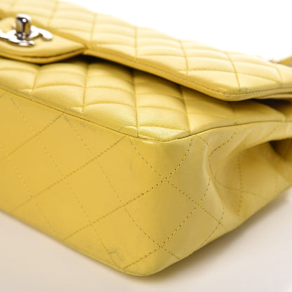 Chanel Lambskin Quilted Medium Double Flap Yellow 10 of 12