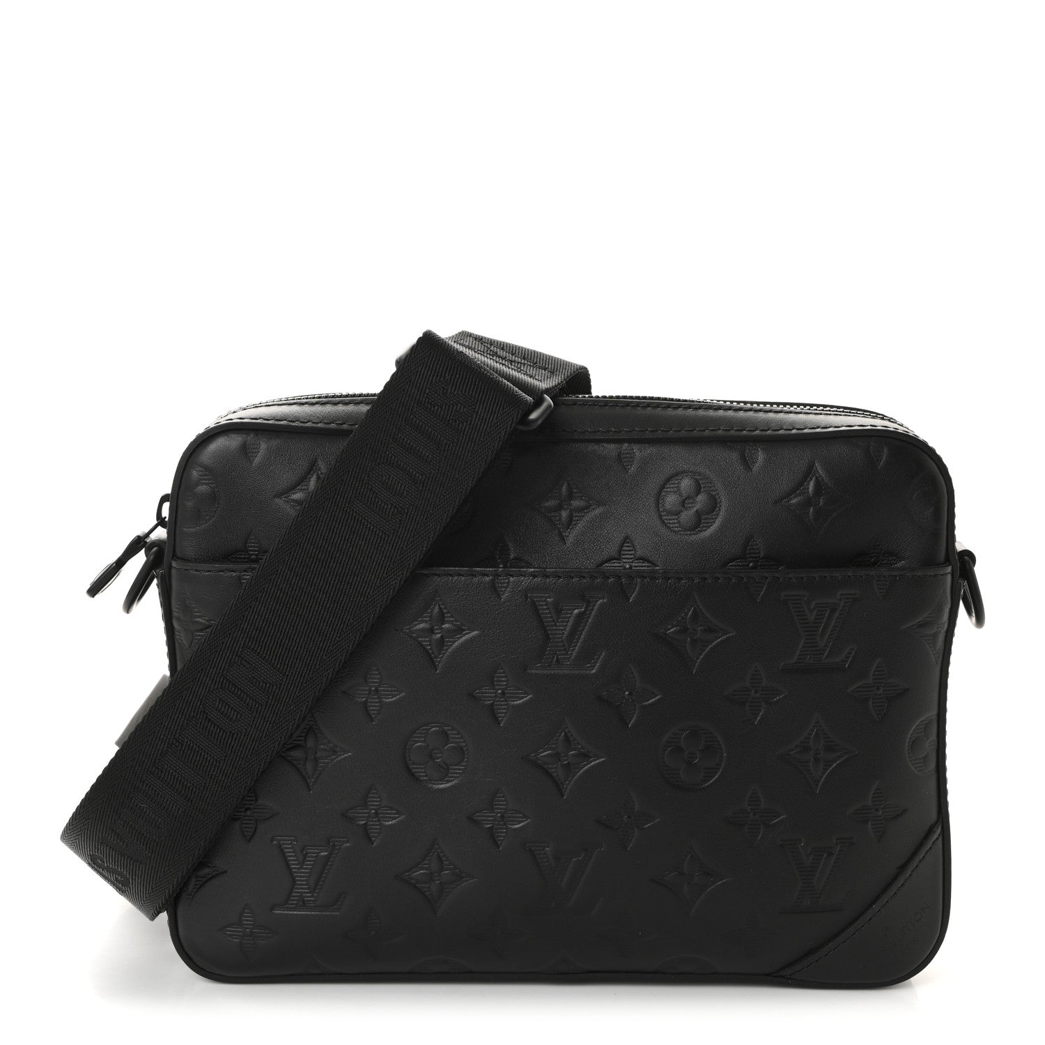 Louis Vuitton Calfskin Monogram Shadow Duo Messenger Black 1 of 10