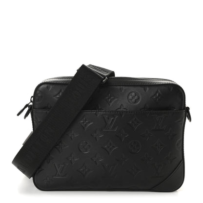 Louis Vuitton Calfskin Monogram Shadow Duo Messenger Black 1 of 10