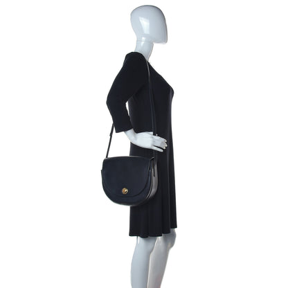 Mansur Gavriel Calfskin Saddle Crossbody Bag Black 2 of 19