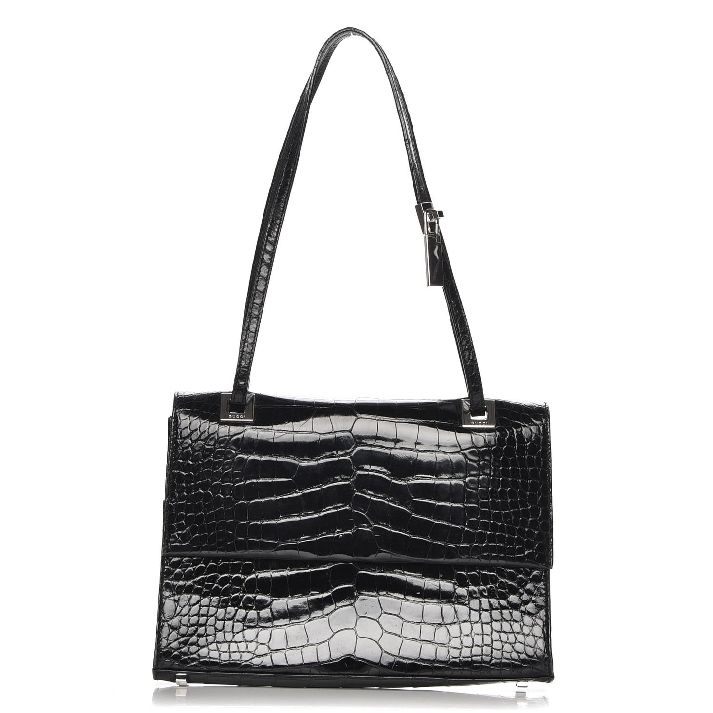 Alligator Shoulder Bag Black