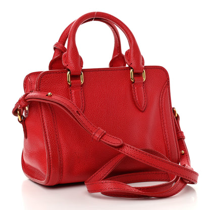 Alexander McQueen Calfskin Mini Skull Padlock Zip Around Tote Red 3 of 13