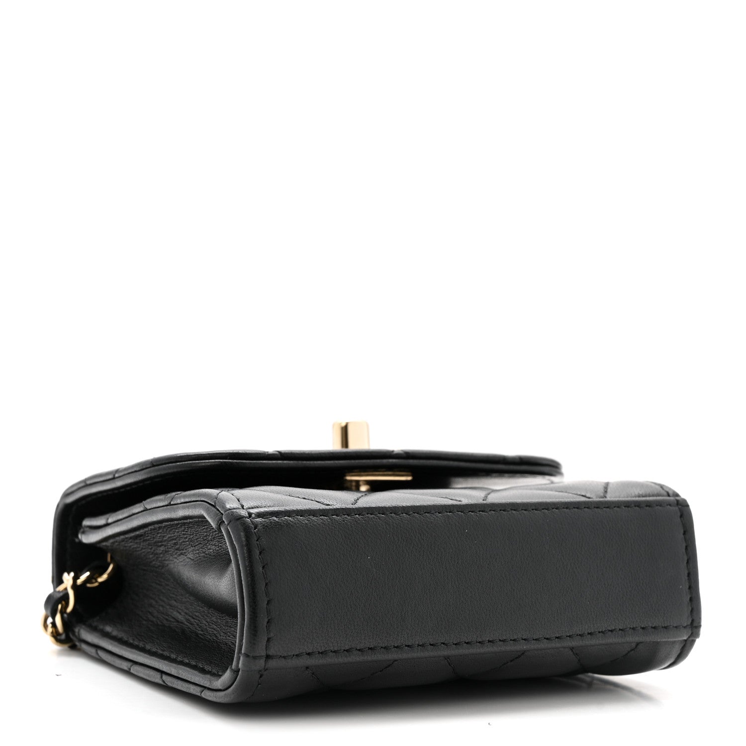 Chanel Lambskin Quilted Mini Trendy CC Clutch With Chain Black 4 of 13