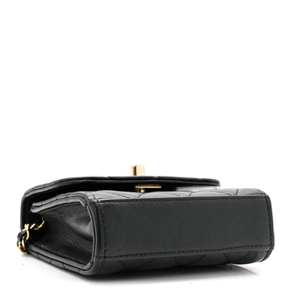 Chanel Lambskin Quilted Mini Trendy CC Clutch With Chain Black 4 of 13