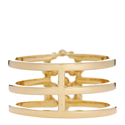 Gucci 18K Yellow Gold Multi Gemstone Running GG Ring 53 6.5 3 of 7