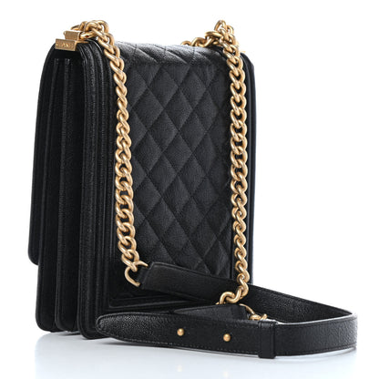 Chanel Caviar Quilted North South Boy Flap Black 2 of 4