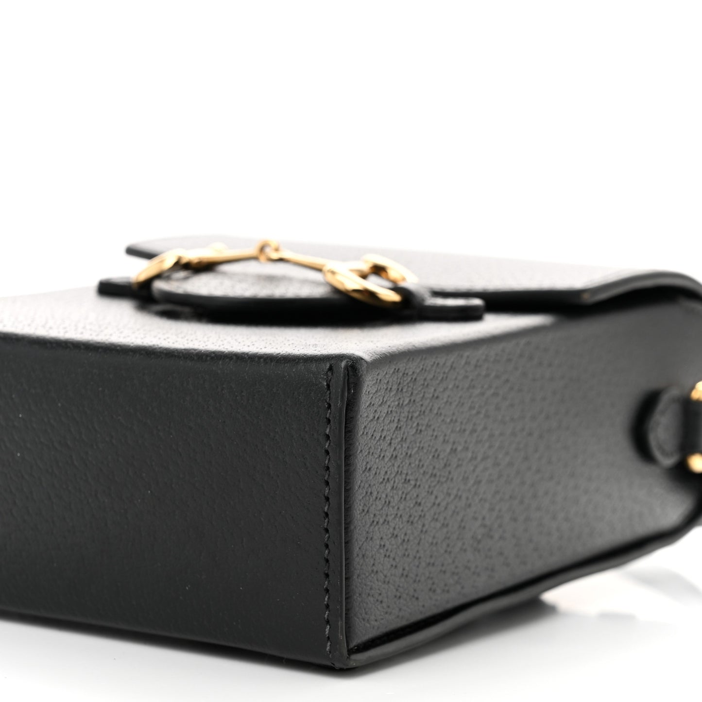 Dollar Calfskin Vertical Horsebit 1955 Crossbody Bag Black