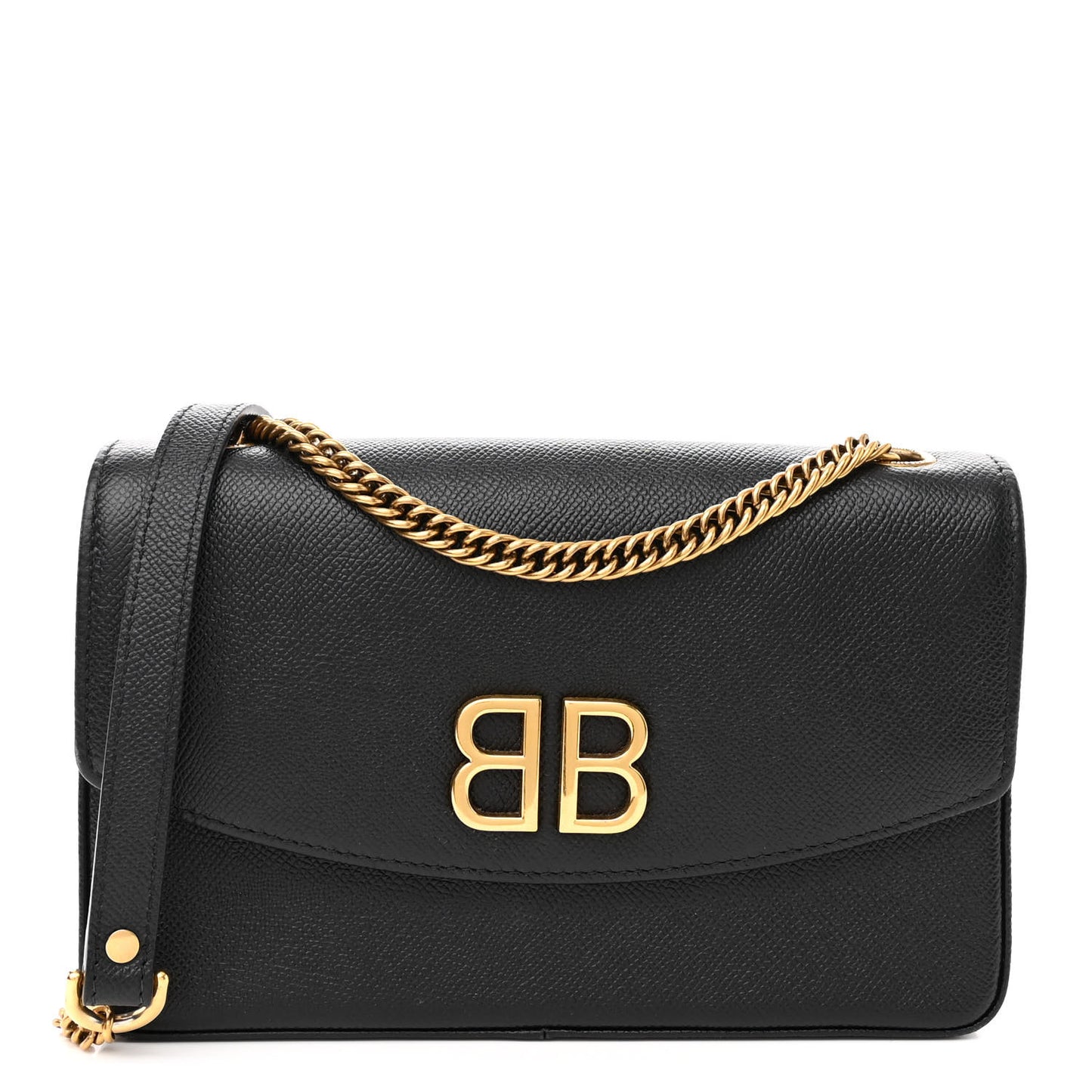 Calfskin BB Chain Wallet Black
