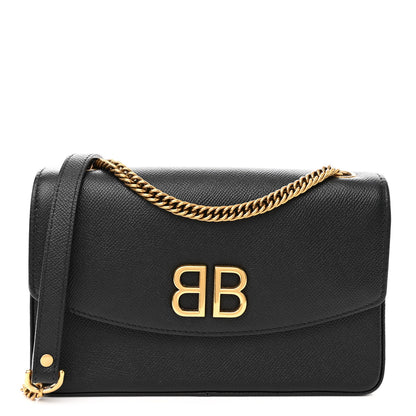 Balenciaga Calfskin BB Chain Wallet Black 1 of 10