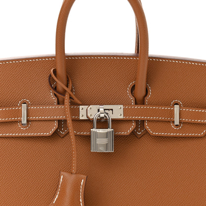 Hermes Madame Calfskin Birkin Sellier 25 Gold 8 of 11