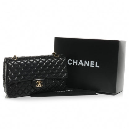 Chanel Lambskin Quilted Valentine Charms Medium Single Flap Black 5 of 8