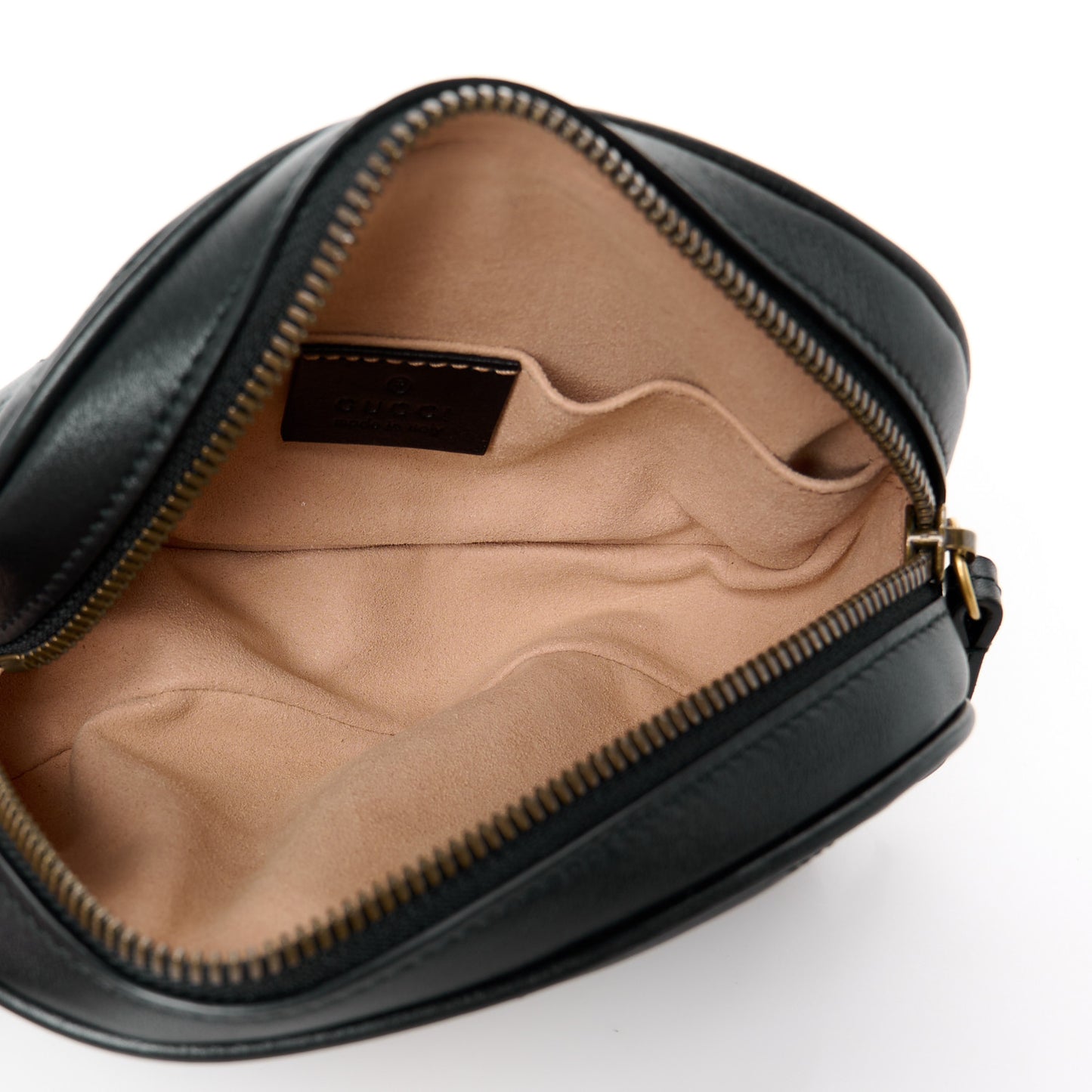 Calfskin Matelasse GG Marmont Belt Bag 85 34 Black