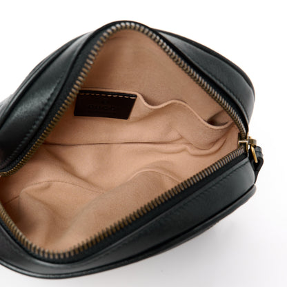 Gucci Calfskin Matelasse GG Marmont Belt Bag 85 34 Black 5 of 12
