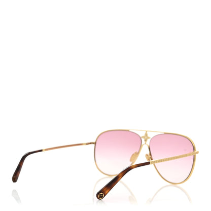 Louis Vuitton Metal LV Star Pilot Sunglasses Z1868U Pink 4 of 7