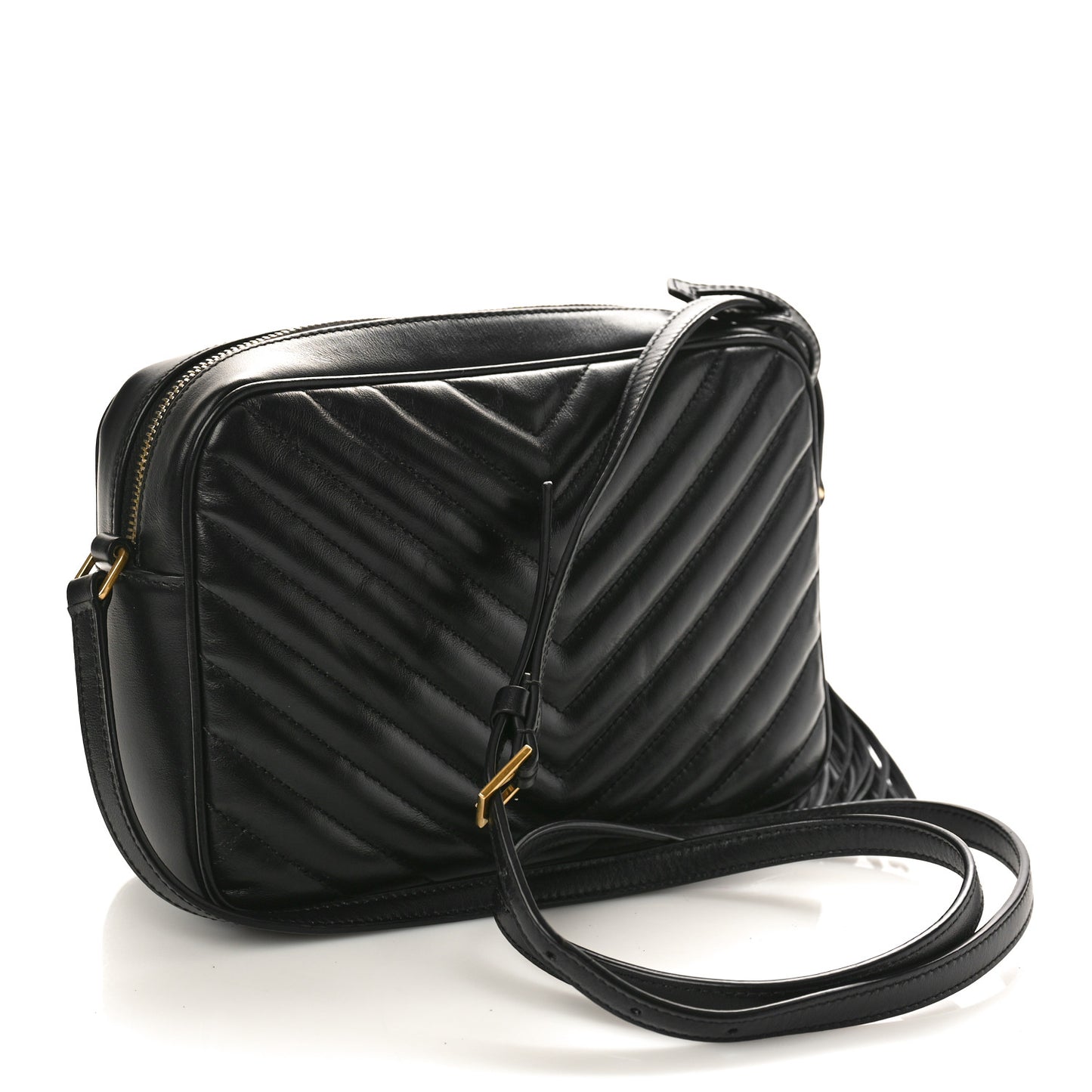Calfskin Matelasse Monogram Lou Camera Bag Black
