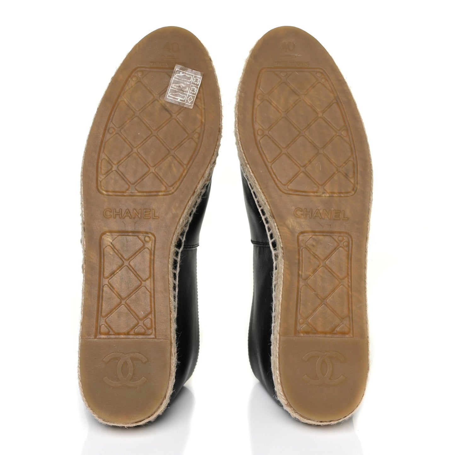 Lambskin CC Espadrilles 40 Black