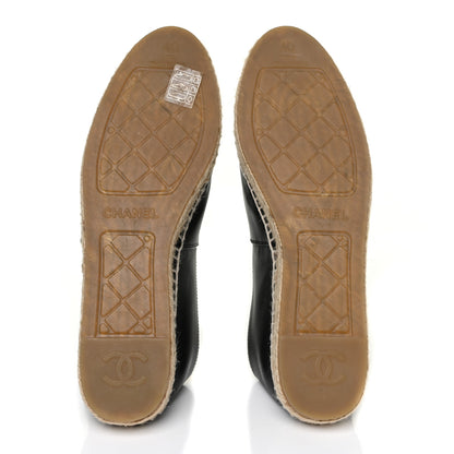 Chanel Lambskin CC Espadrilles 40 Black 8 of 13