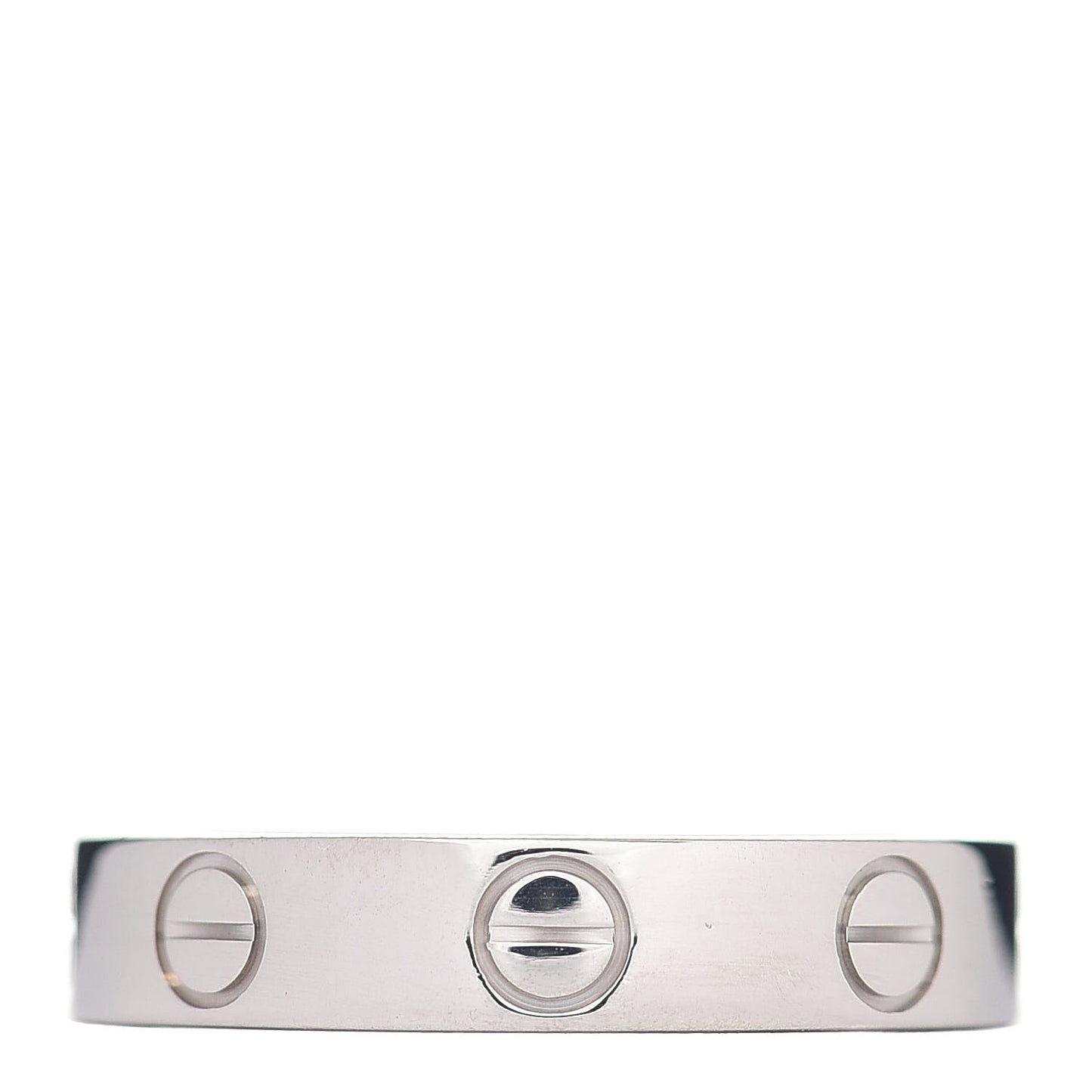 18K White Gold 3.5mm LOVE Wedding Band Ring 49 4.75