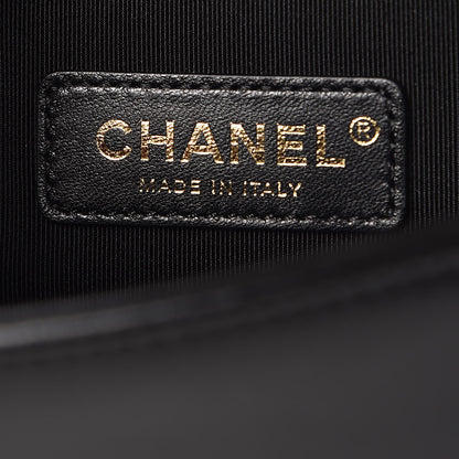 Chanel Velvet Chevron Quilted Small Boy Flap Black 6 of 9