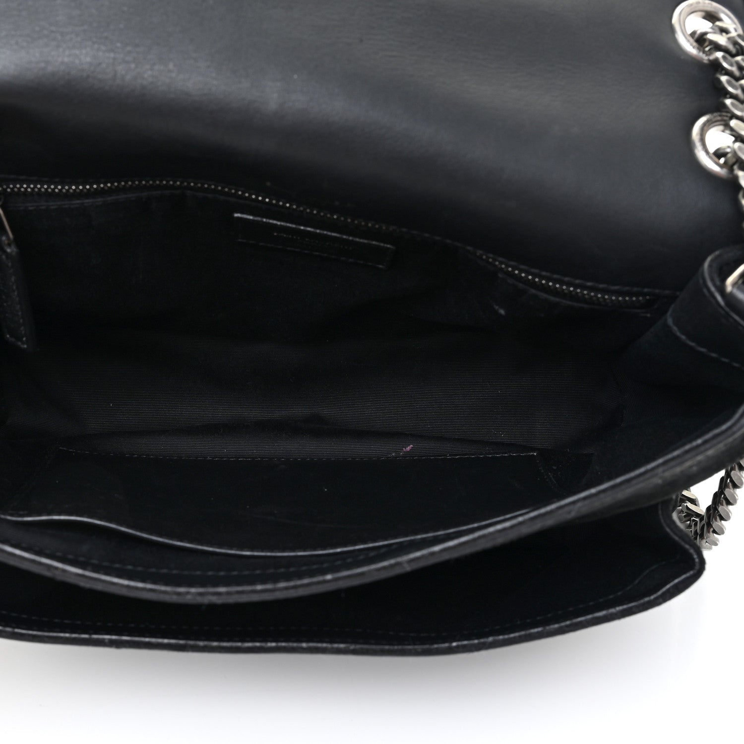 Saint Laurent Suede Monogram Medium Niki Chain Satchel Black 5 of 27