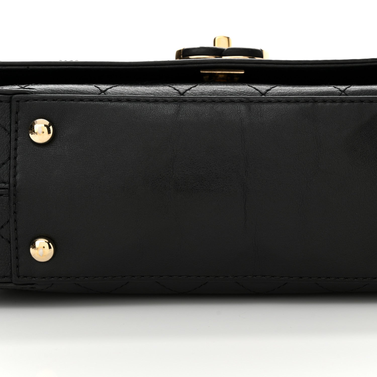 Chanel Calfskin Stitched Medium Covered CC Flap Bag Black 12 of 12