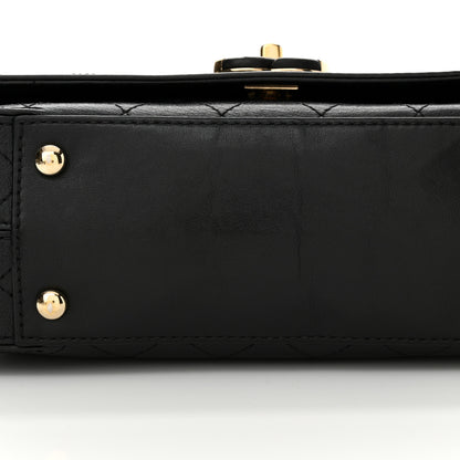 Chanel Calfskin Stitched Medium Covered CC Flap Bag Black 12 of 12