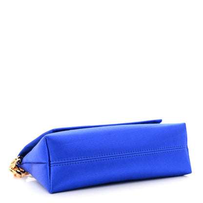 Tom Ford Satin Mini Label Chain Shoulder Bag Electric Blue 4 of 10
