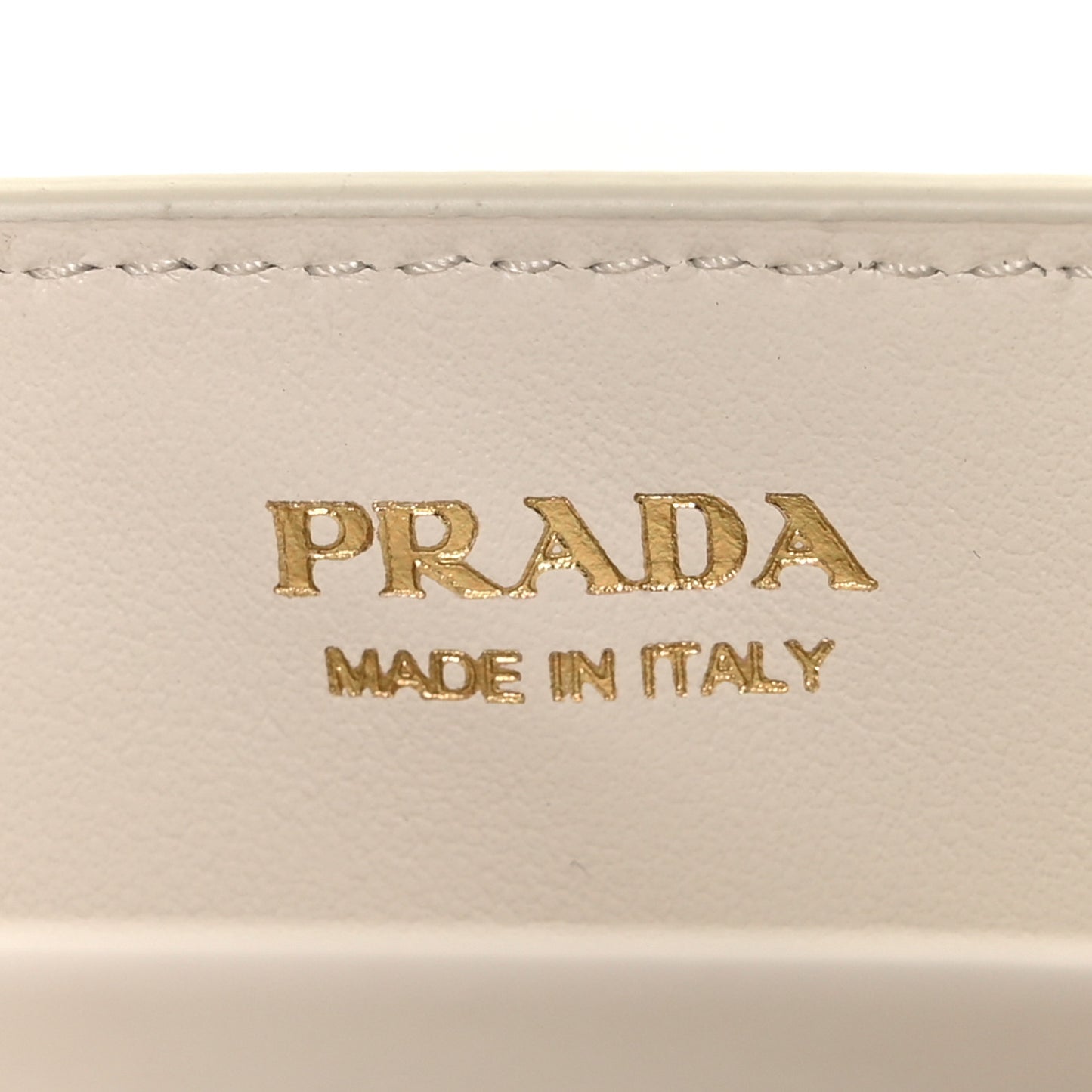 Saffiano Cuir Triangle Logo Miniborse White