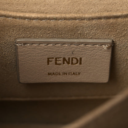 Fendi Vitello Liberty Bi-Color FF 1974 Embossed Small Kan I Shoulder Bag Black Maya 6 of 7