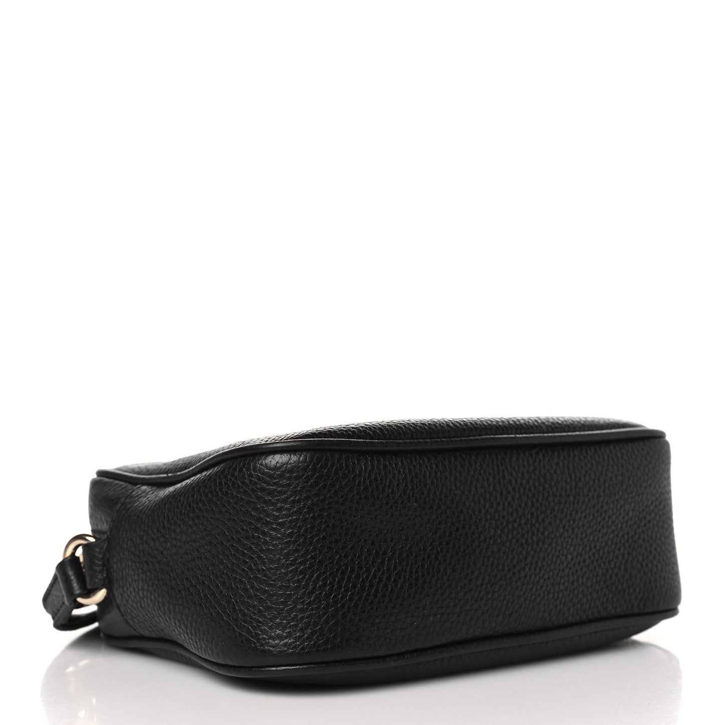 Pebbled Calfskin Small Soho Disco Bag Black