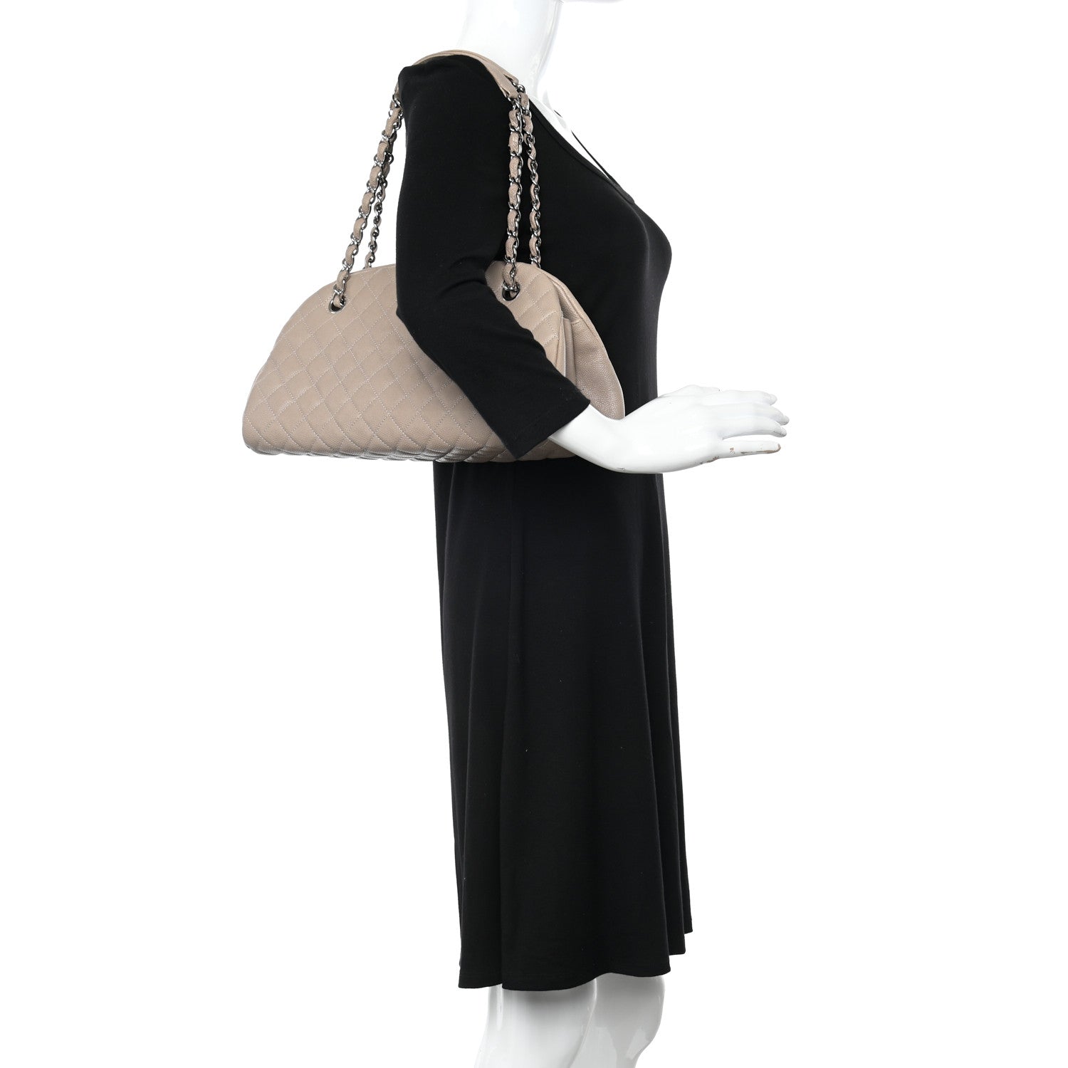 Chanel Caviar Quilted Medium Just Mademoiselle Beige 2 of 16
