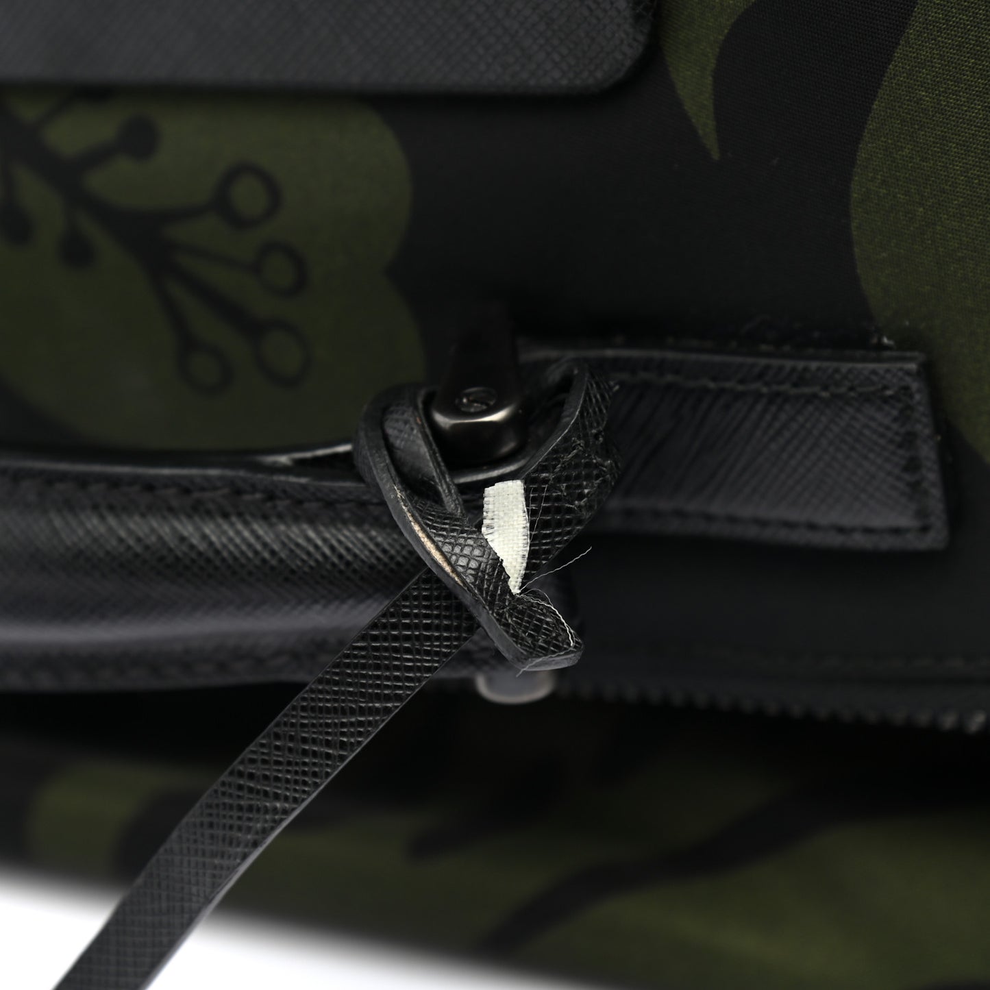 Tessuto Nylon Hibiscus Print Trolley Luggage Green