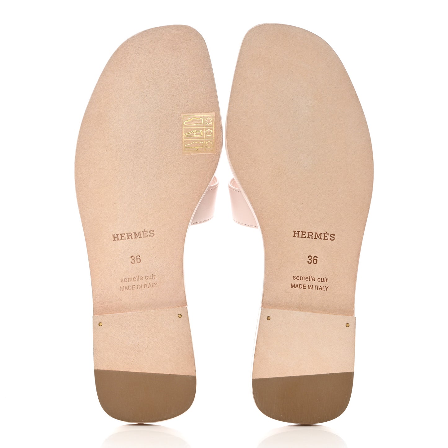 Box Calfskin Oran Sandals 36 Bois De Santal