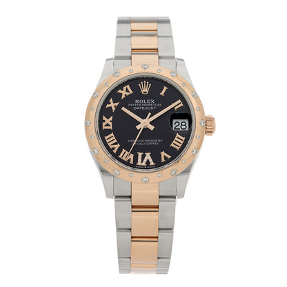 Rolex Stainless Steel 18K Everose Gold Diamond 31mm Oyster Perpetual Watch Chocolate Roman 278341 1 of 4