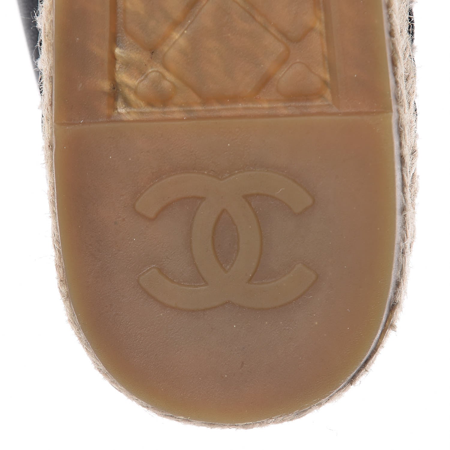 Chanel Lambskin CC Espadrilles 37 Black 10 of 12