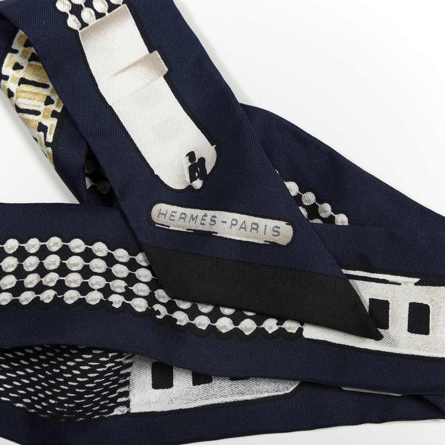 Hermes Silk Le Tresor De Medor Twilly Marine Gris Black 2 of 4