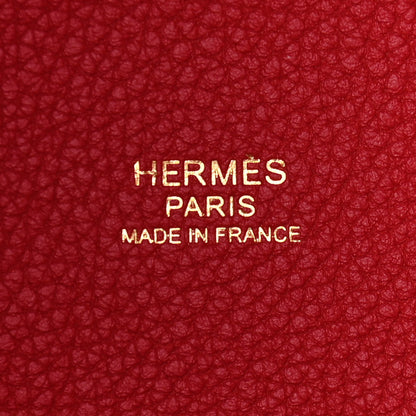 Hermes Taurillon Maurice Picotin Lock 18 PM Rouge Piment 6 of 8