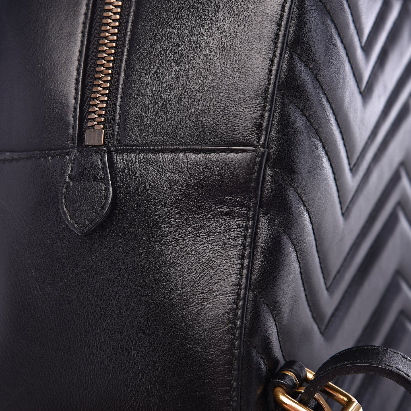 Calfskin Matelasse GG Marmont Dome Backpack Black