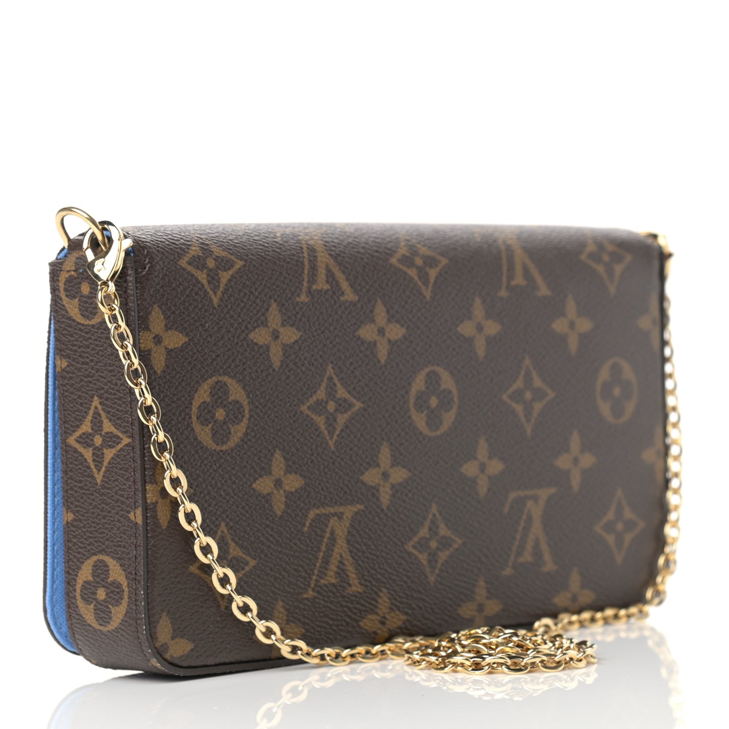 Monogram 2021 Christmas Animation China Wall Pochette Felicie Chain Wallet Myosotis Blue