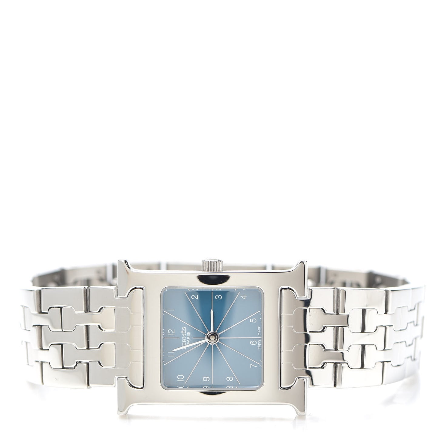 Stainless Steel 21mm Heure H Hour Quartz Watch Blue