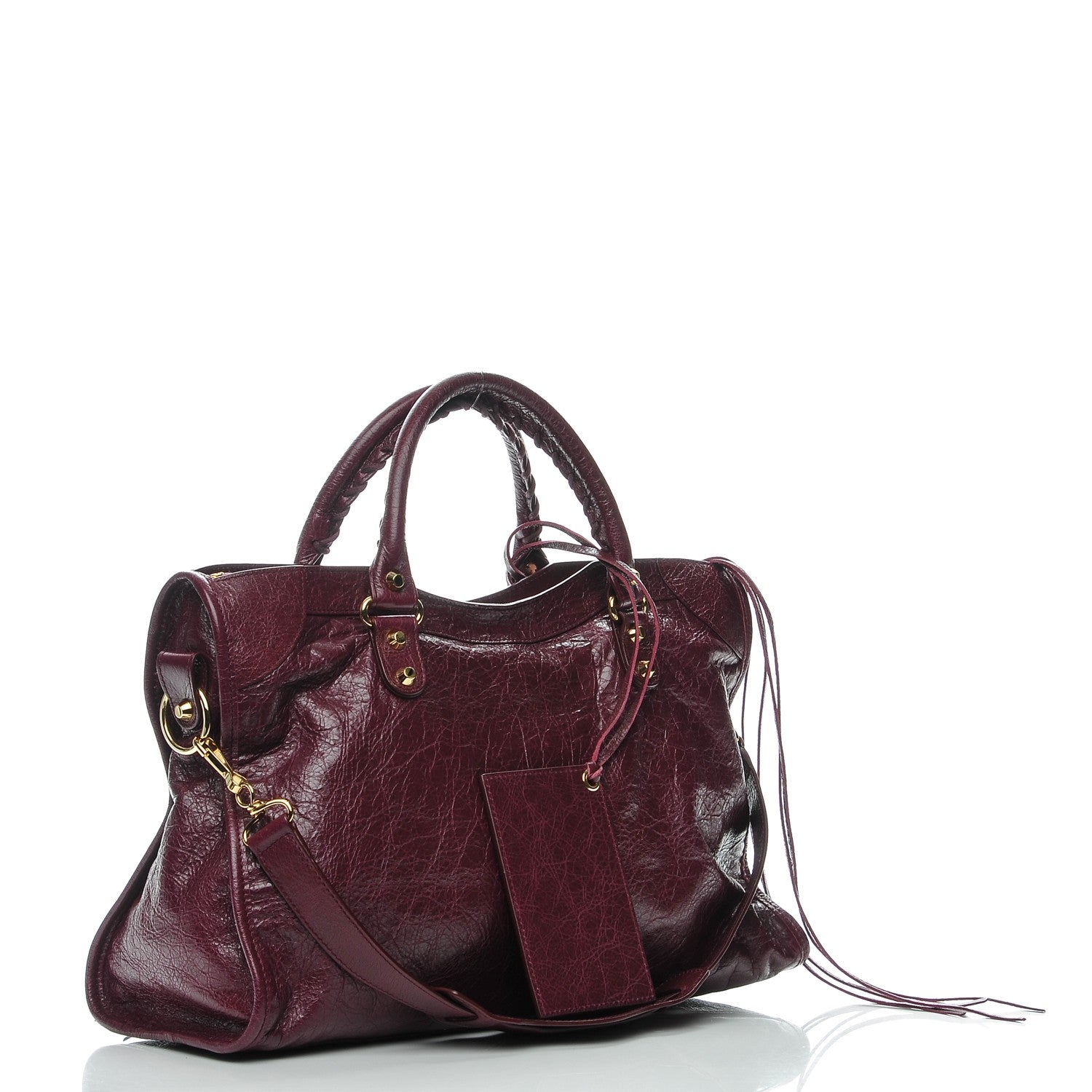 Balenciaga Agneau Classic Gold Hardware City Violet Prune 3 of 7