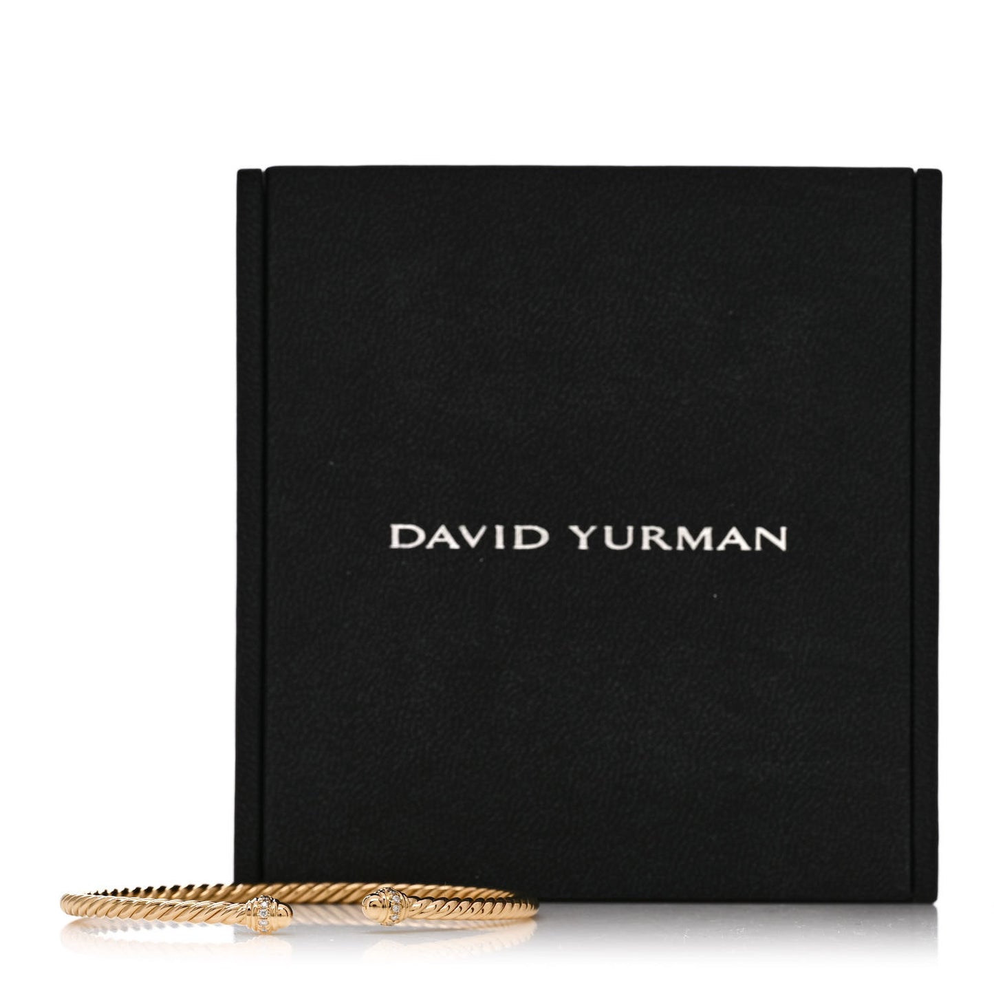 18K Yellow Gold Diamond 3mm Cablespira Bracelet