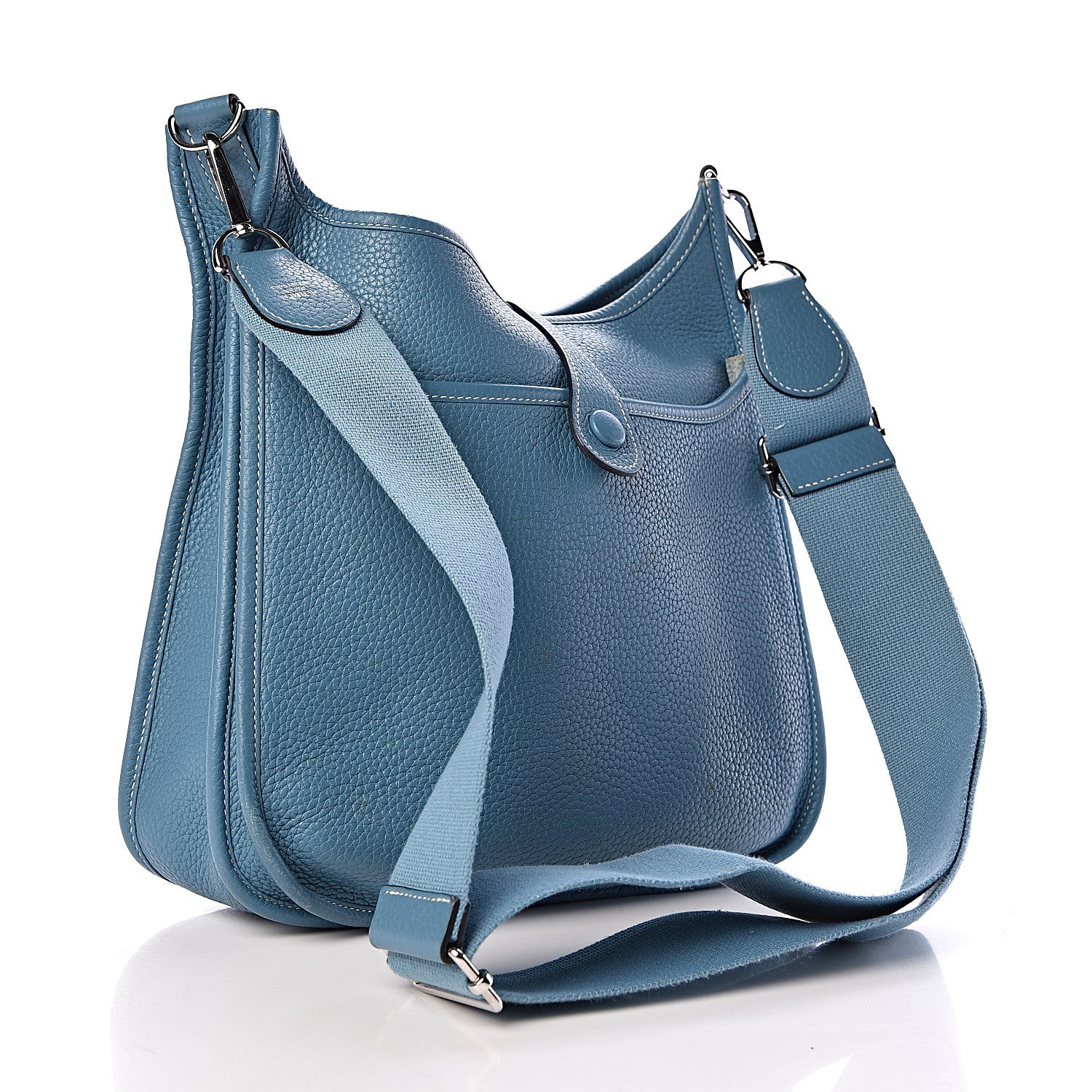 Hermes Taurillon Clemence Evelyne III PM Blue Jean 3 of 11